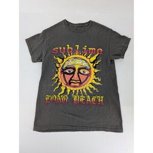 Sublime Graphic T-Shirt Mens Small (est) Charcoal Gray Sun Long Beach Band Tee S